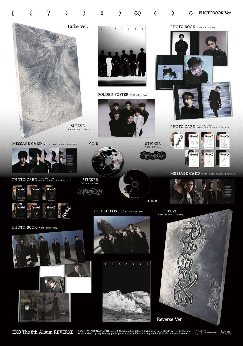 PHOTOBOOK][SET] EXO 8th Album - REVERXE (SET Ver.) 2CD kpoptown.com