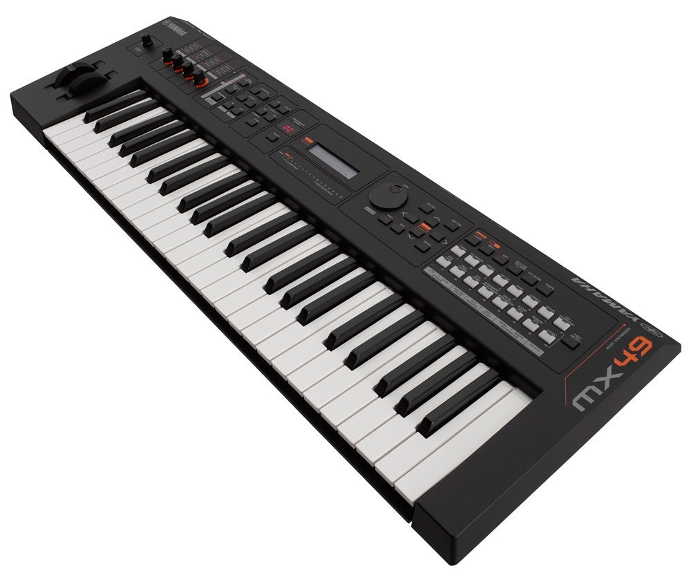 Yamaha MX49 Music Synthesizer - Black STAGE ESSENTIALS BUNDLE