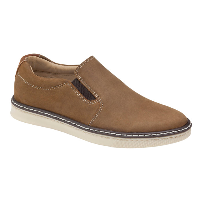 Johnston & Murphy-McGuffey Slip On-Brown – Lucky Shoes