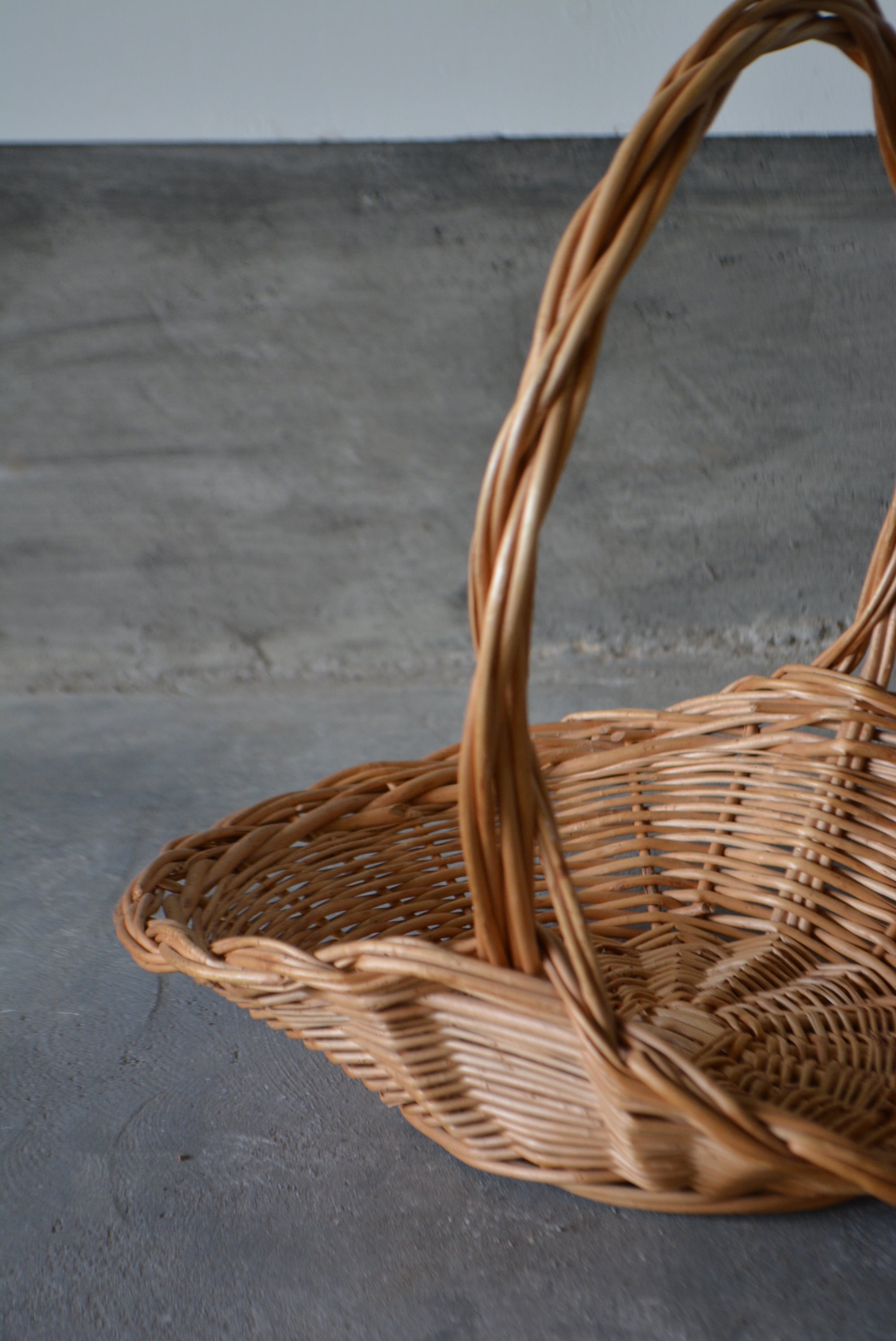 ラタン パニエ フレンチバスケット E 藤/フランスブロカント