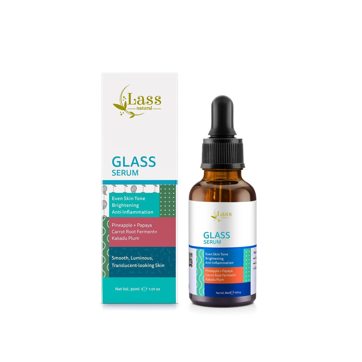 Buy Glass Skin Serum with Salicylic & Lactic Acid | Lass Natural
