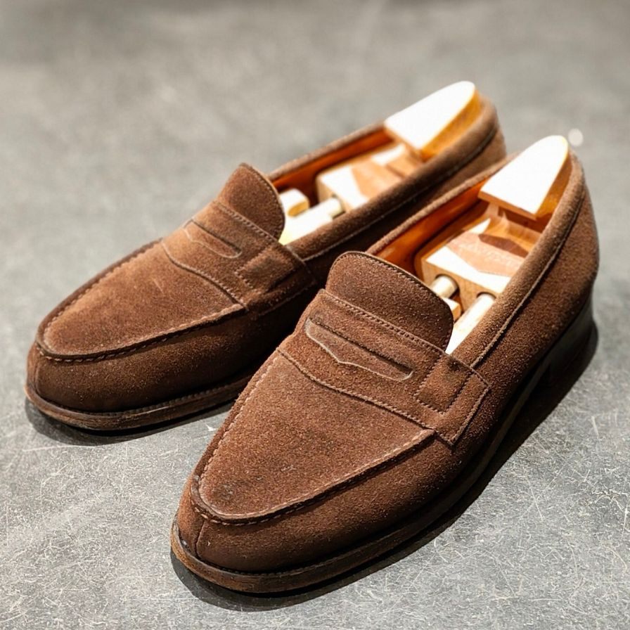 JM Weston VINTAGE 180ローファースエード8ハーフD 超美品
