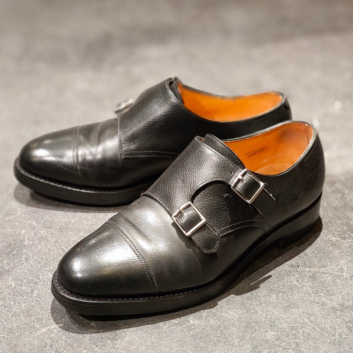 美品【JOHN LOBB】ジョンロブ ウィリアム ダブルモンク グレインレザー