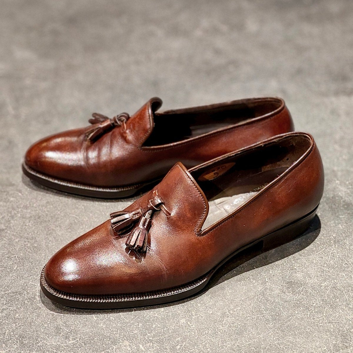 希少 使用数回 【Enzo Bonafe】エンツォボナフェ タッセルローファー