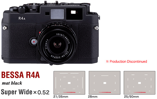 Voigtlander Bessa A film rangefinder cameras are now discontinued