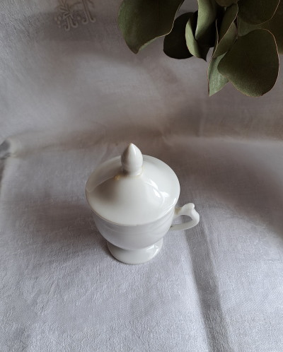 QT4598 フランス 白い クリームポット * ポア クレーム フランス