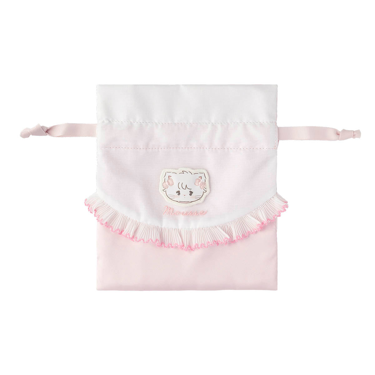 Lil ala mode ほどよいサイズのレース付き巾着（ムース） – Lil ala