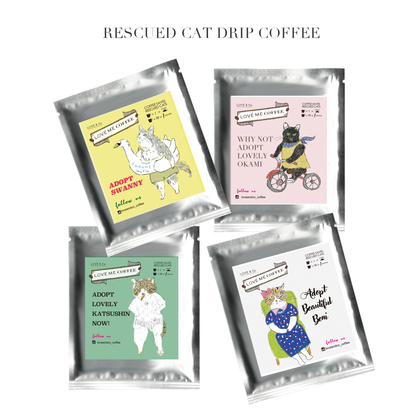 LOVE ME COFFEE (ドリップパック）単品 – LOVE&Co. 保護猫がはたらく会社