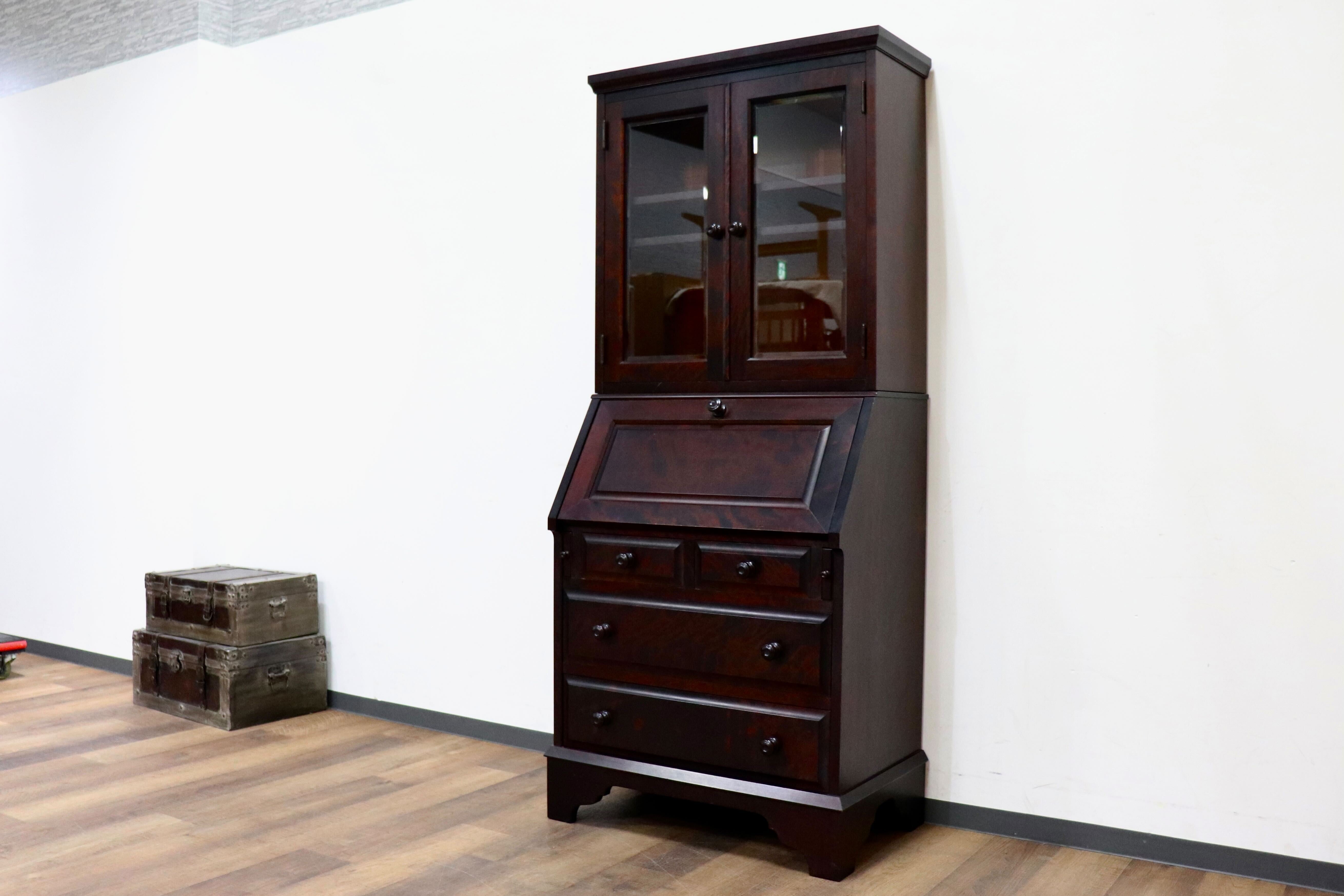 し*き様 美品 和光 樺材ライティングビューロー ライティングデスク