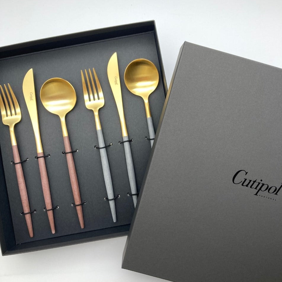 クチポール GOA（ゴア）/グレー・ブラウンゴールド/6本セット/ギフト