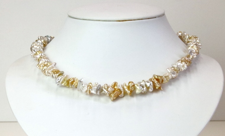 白蝶ケシ真珠ネックレス【大きさ7-9㎜・長さ43㎝】＜262＞ | マルチ