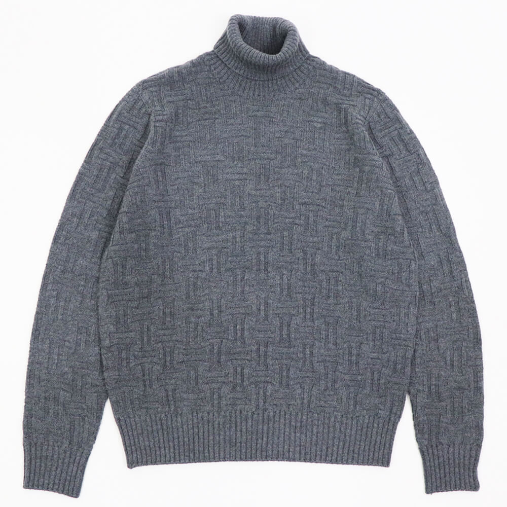 Drumohr（ドルモア）ニット タートルネック メリノウール 長袖 柄物