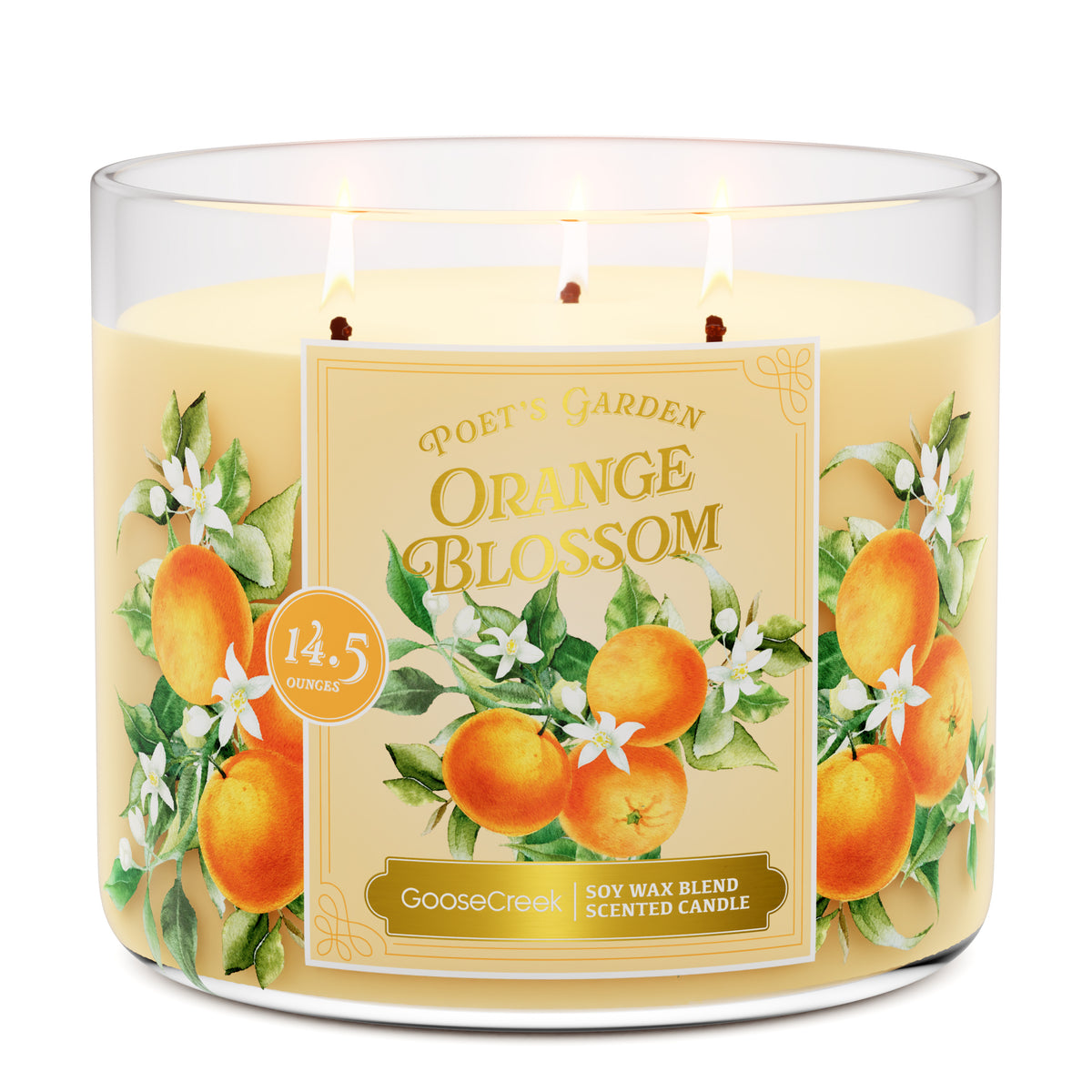 Orange Blossom Large 3-Wick Candle - Captivating Blend of Orange