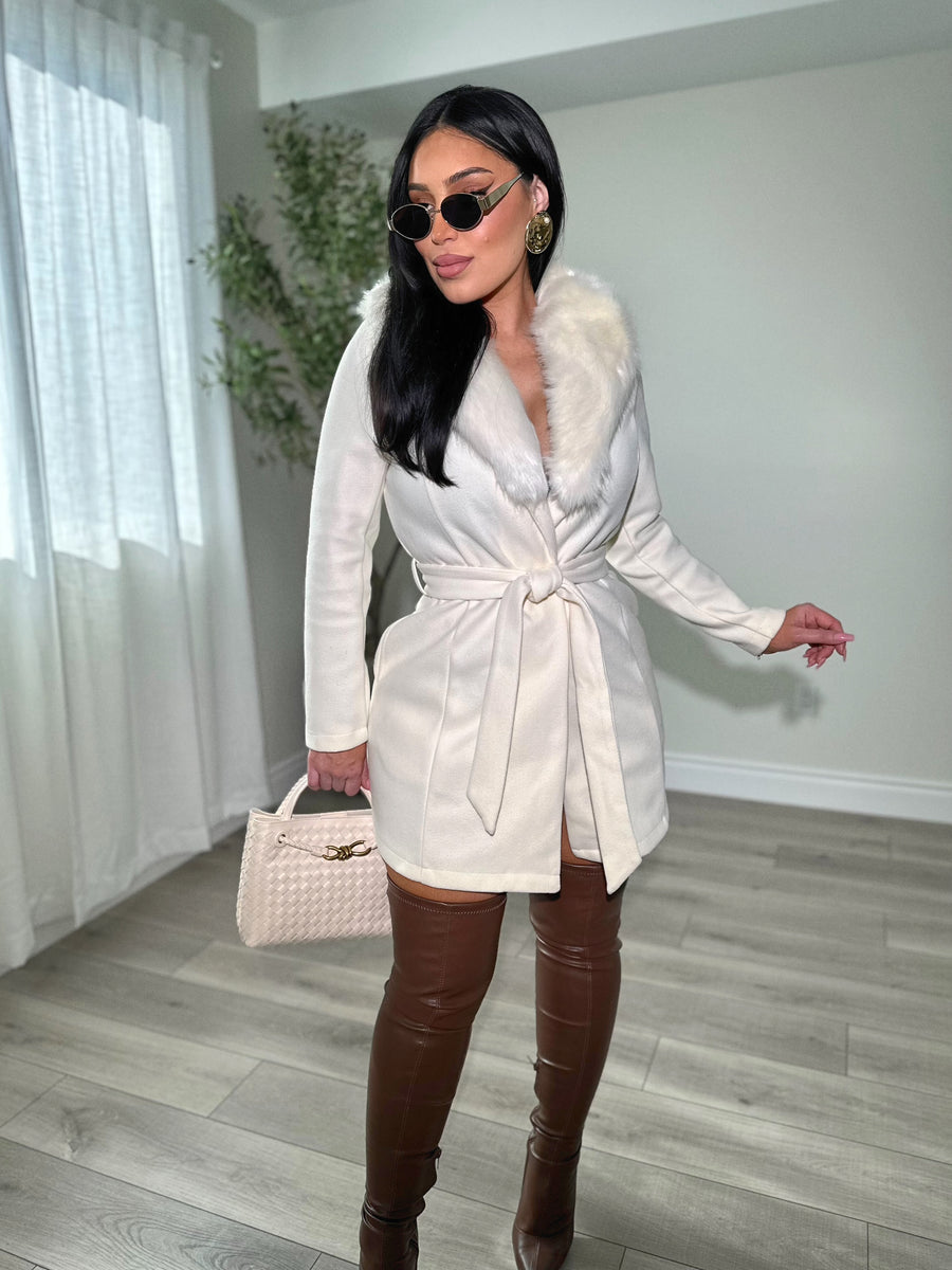 Excuses Coat In Ivory– Goldendivinityboutique