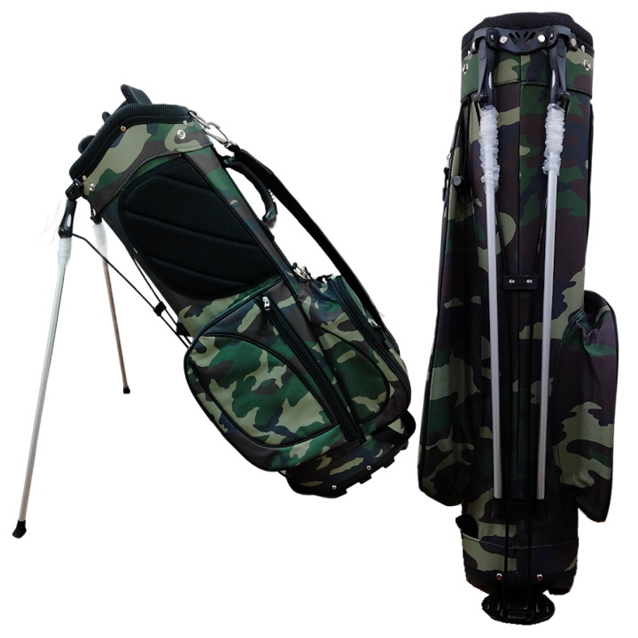 送料無料】ノーロゴ カモフラ柄 スタンドバッグ 8.5型 キャディバッグ