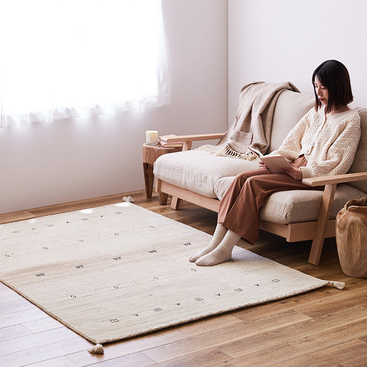 無染色ウール ギャッベ ギャベ ラグ Lシリーズ L16 – 萩原製造所