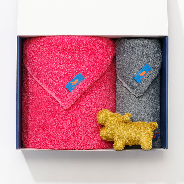 ギフト – ミニバスタオル×1 / フェイスタオル×1 / ソフトトイS×1