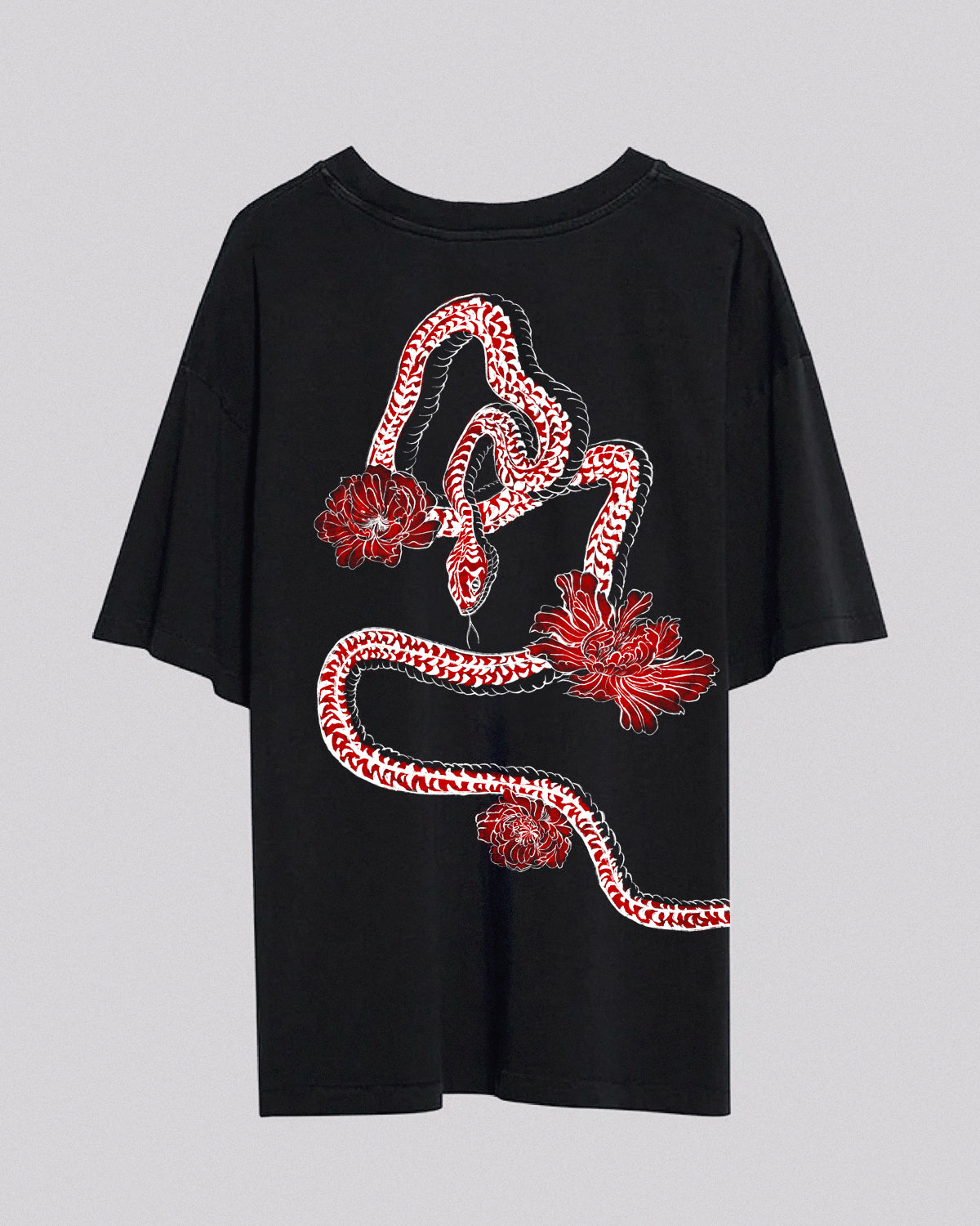 Year of the Snake | Oversized Tee | Vintage Black – Hitorii