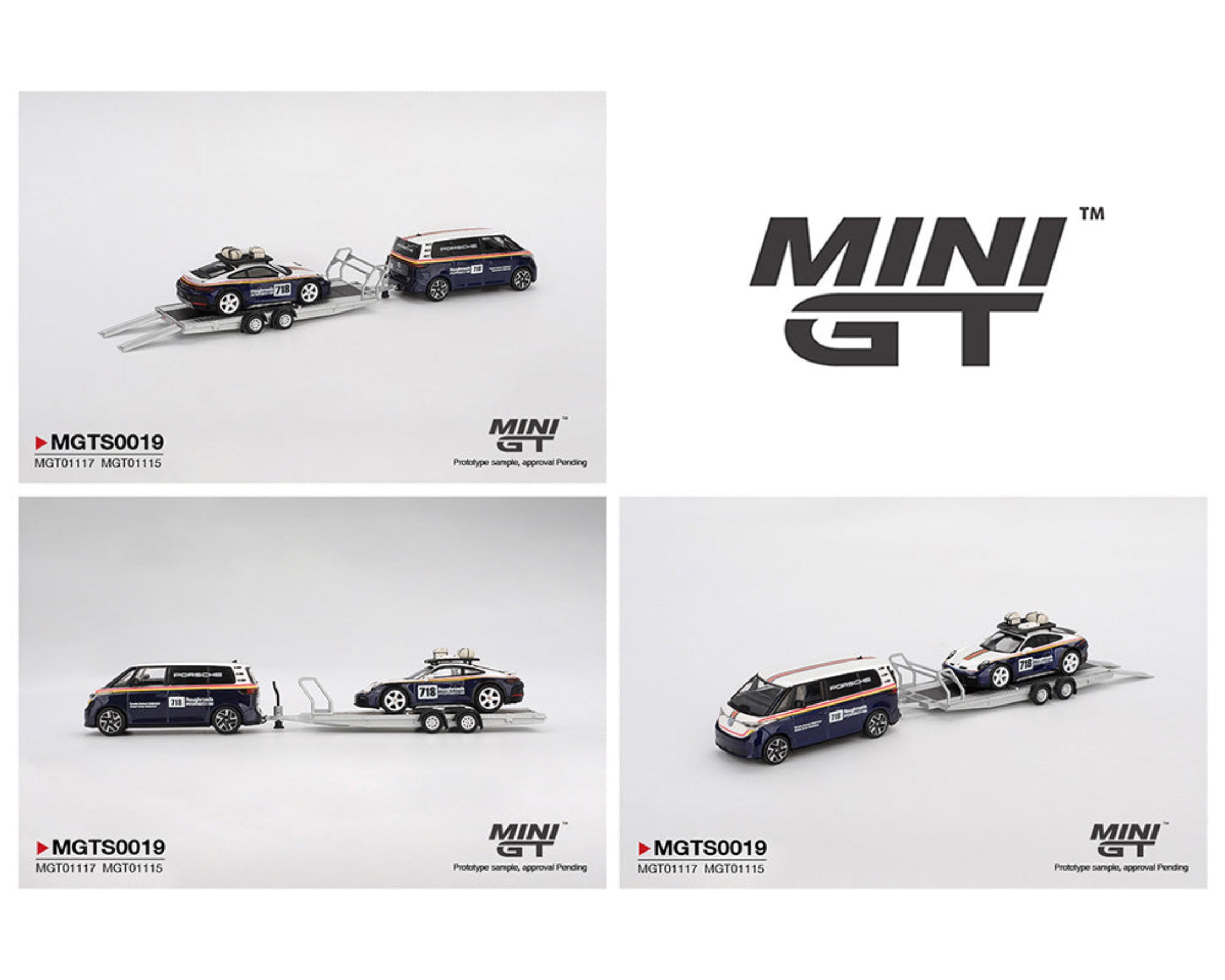 Preorder] MINIGT 1:64 Porsche 911 Dakar #718 / Volkswagen ID. Buzz
