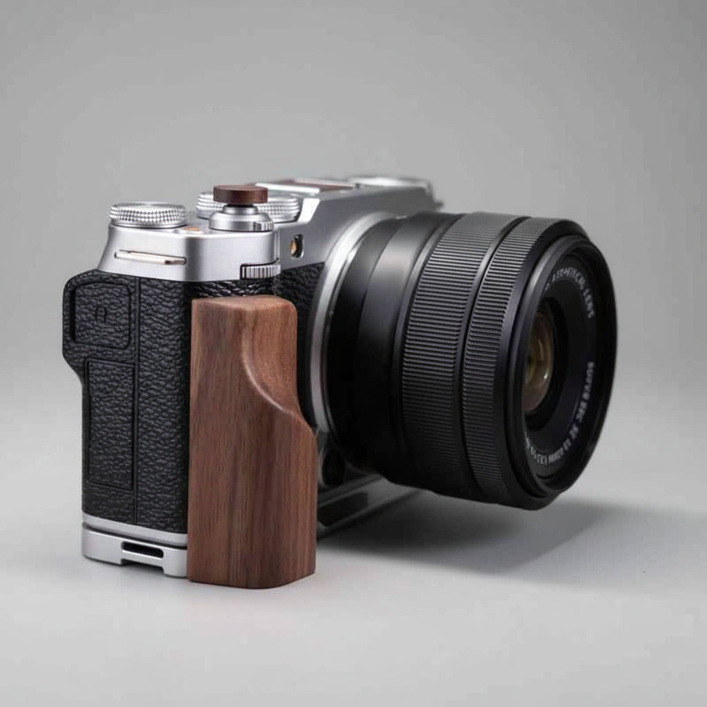 木製 Fuji XM5 グリップ X-M5 YW デザイン 📷 iWoodStore.com 🔥