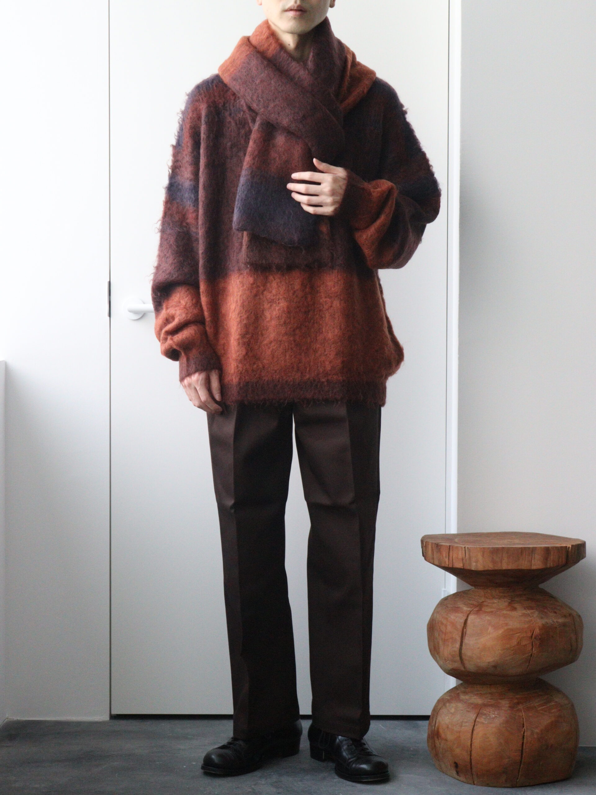 yoke YOKE 21aw ROTHKO BORDER CREW NECK 21aw Rothko Border Crew