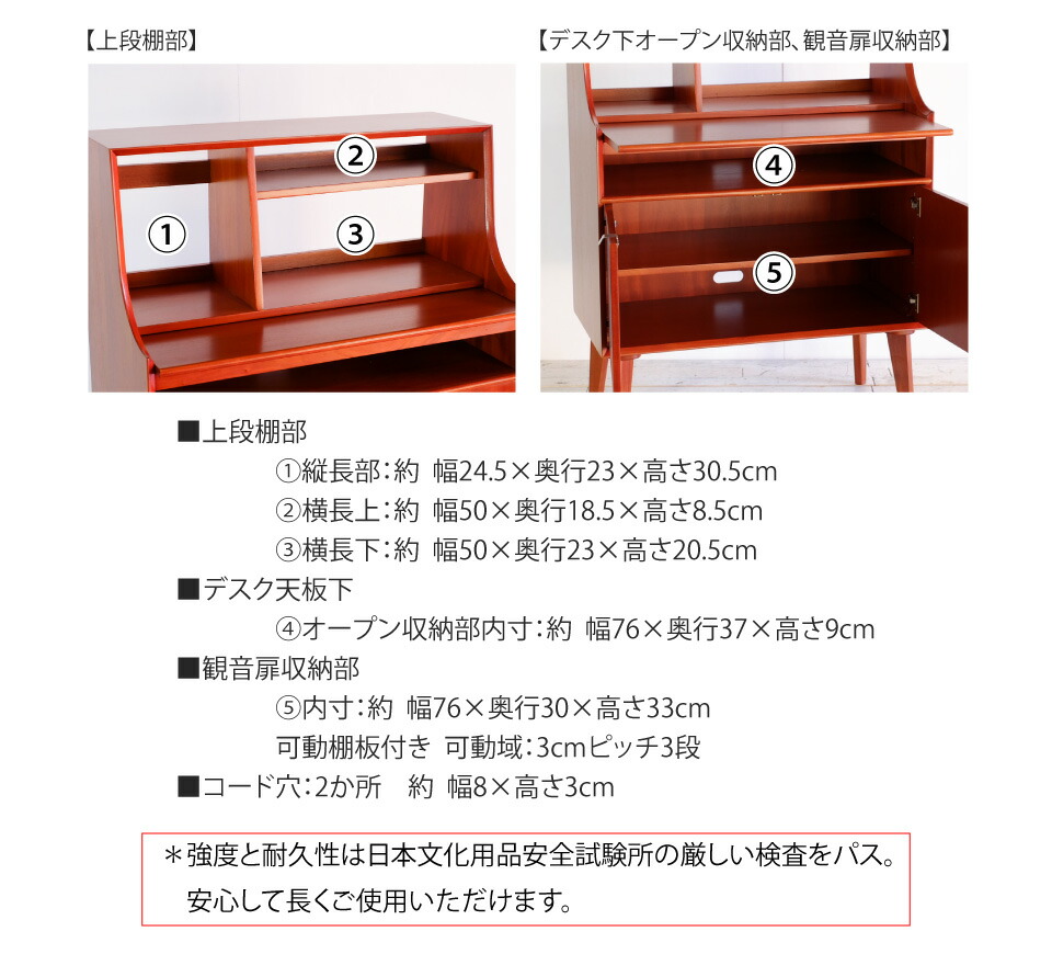 ライティングデスク AVA アヴァ 幅80cm 幅80×奥行42×高さ110cm