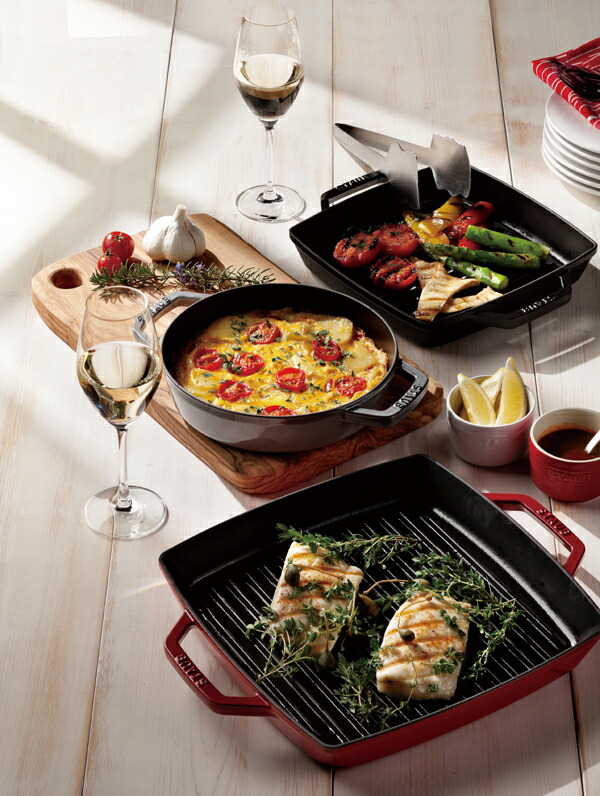 ストウブ staub 両手フライパン ラウンド 20cm チェリー【正規輸入品