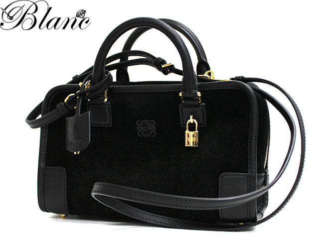 中古】 ロエベ ◇ アマソナ 23 352.61.H71 2way ハンドバッグ ブラック