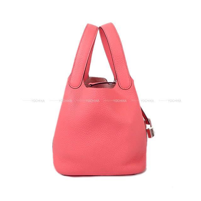 HERMES エルメス ハンドバッグ ピコタンロック 18 PM ローズアザレ