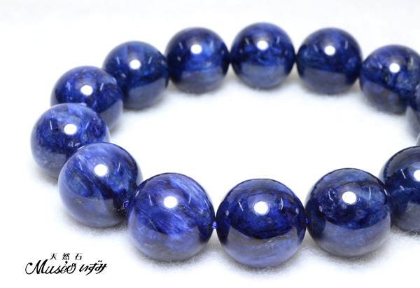 極上の青》ブルースギライト大珠ブレスレット＆ビーズ新入荷