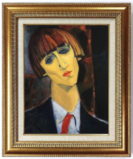 アメデオ・モディリアーニ ルネ・キスリングの肖像 油絵肉筆模写