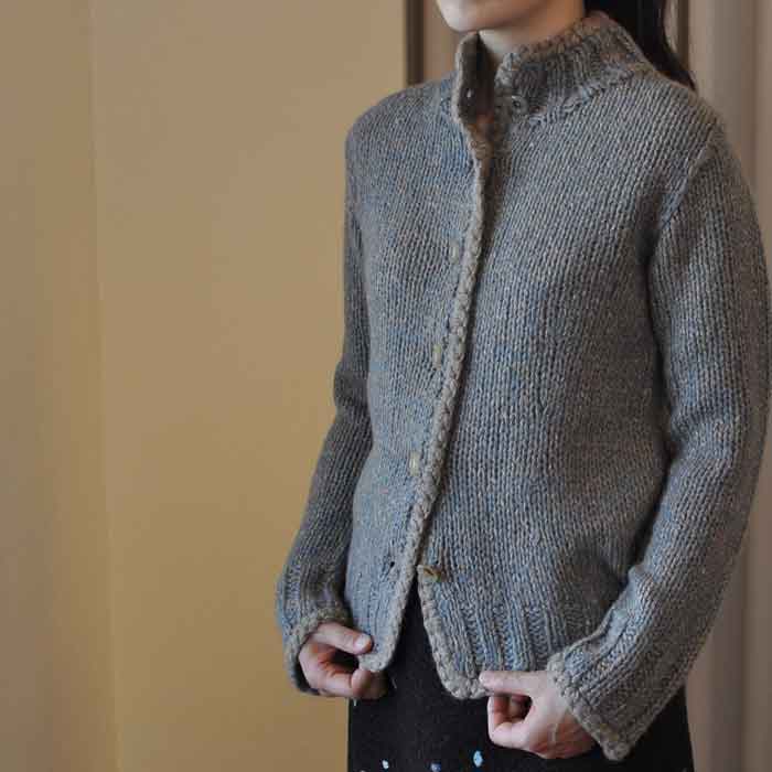 ミナペルホネン mist ニットカーディガンmint・gray | Lin total