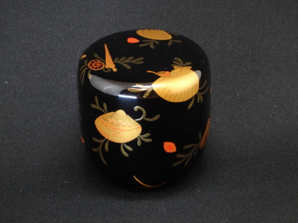 海松貝蒔絵 中棗 平安 鈴木光入 海松貝蒔絵 中棗 平安 鈴木光入