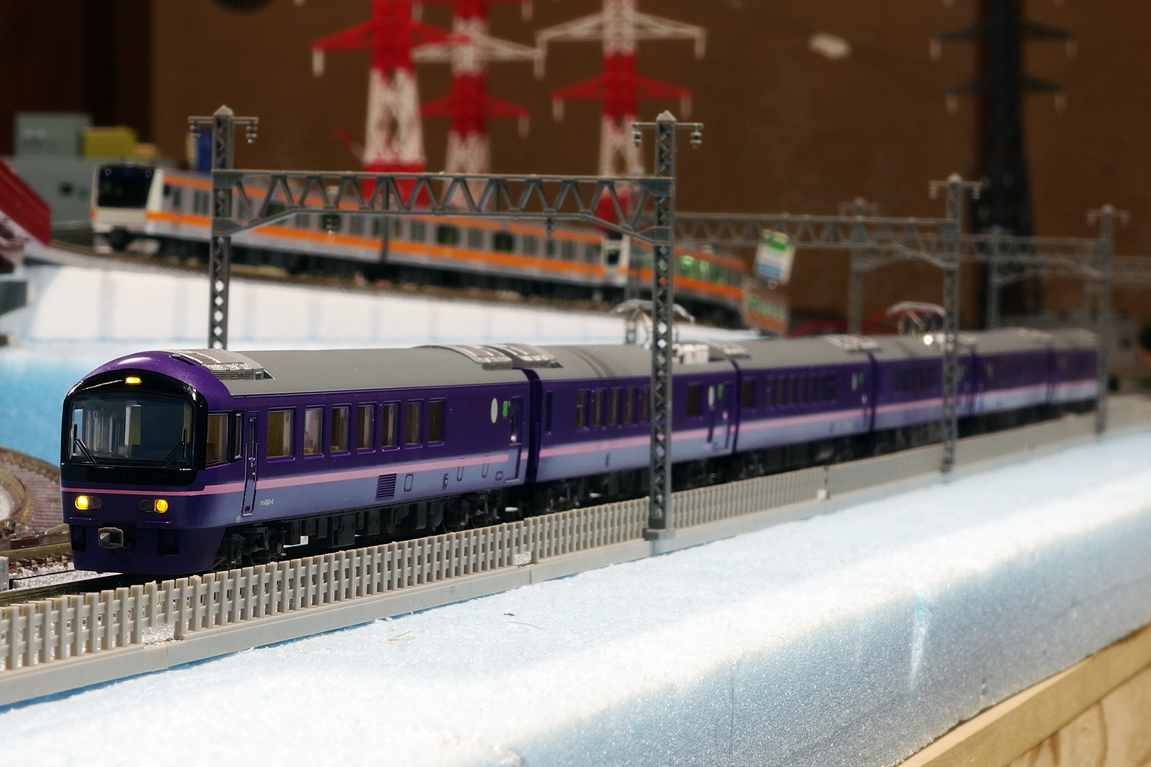 MicroAce A-2270 485系 お座敷電車 華 6両セット 入線: Nゲージ立川駅