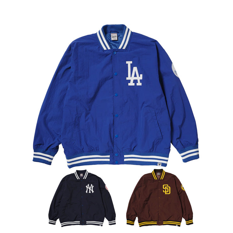 2025モデル】MLB ロゴ ナイロン スタジアムジャケット ドジャース