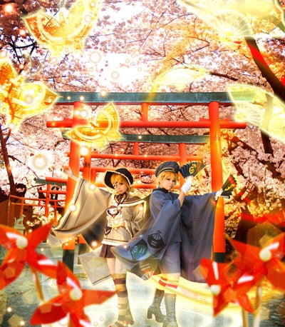 ≪ボカロ/鏡音リン・レン≫『千本桜』神社で撮影させていただける