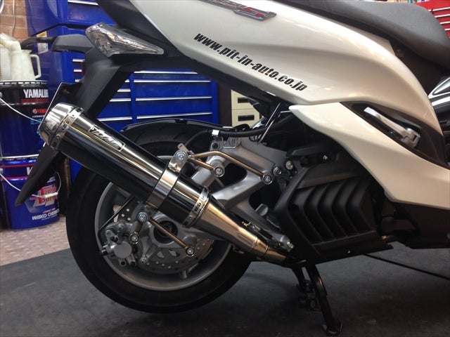 マジェスティSの試乗車にMAC／MRDマフラー装着