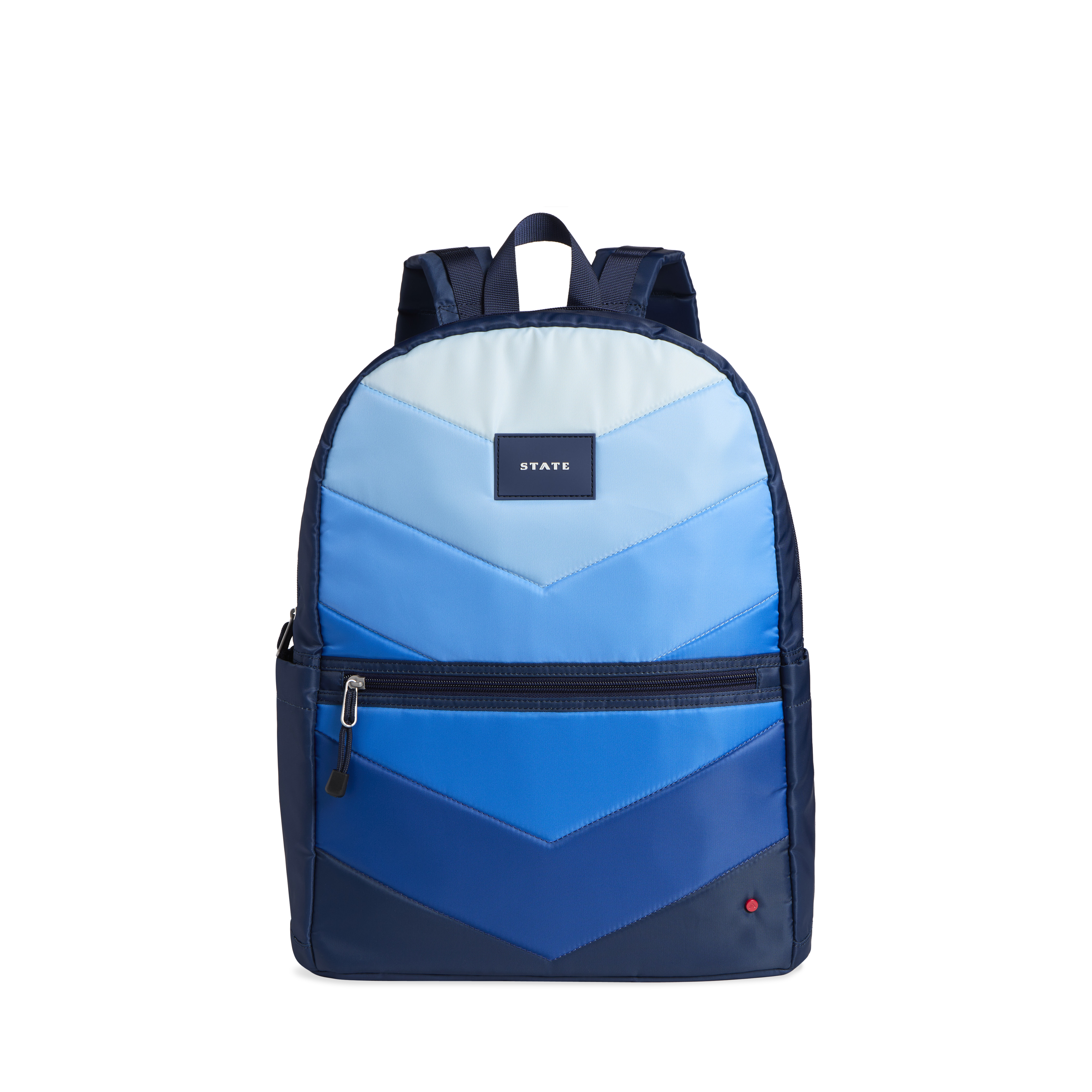 STATE Bags | Kane Kids Large Backpack Nylon Chevron Puffer Blue