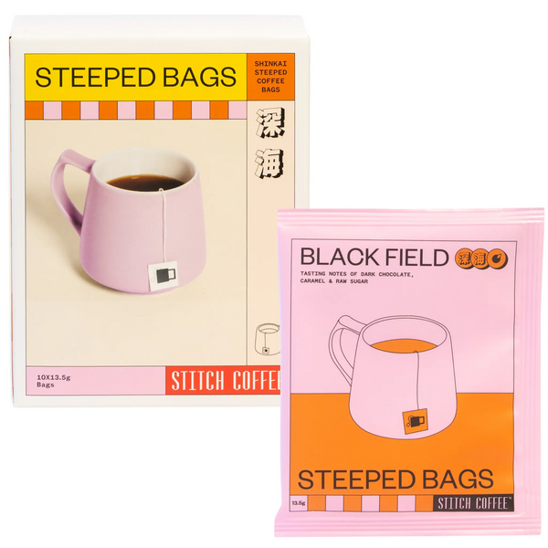 SHINKAI BLACK FIELD STEEPED COFFEE BAGS 10Packs BOX - Stitch Japan