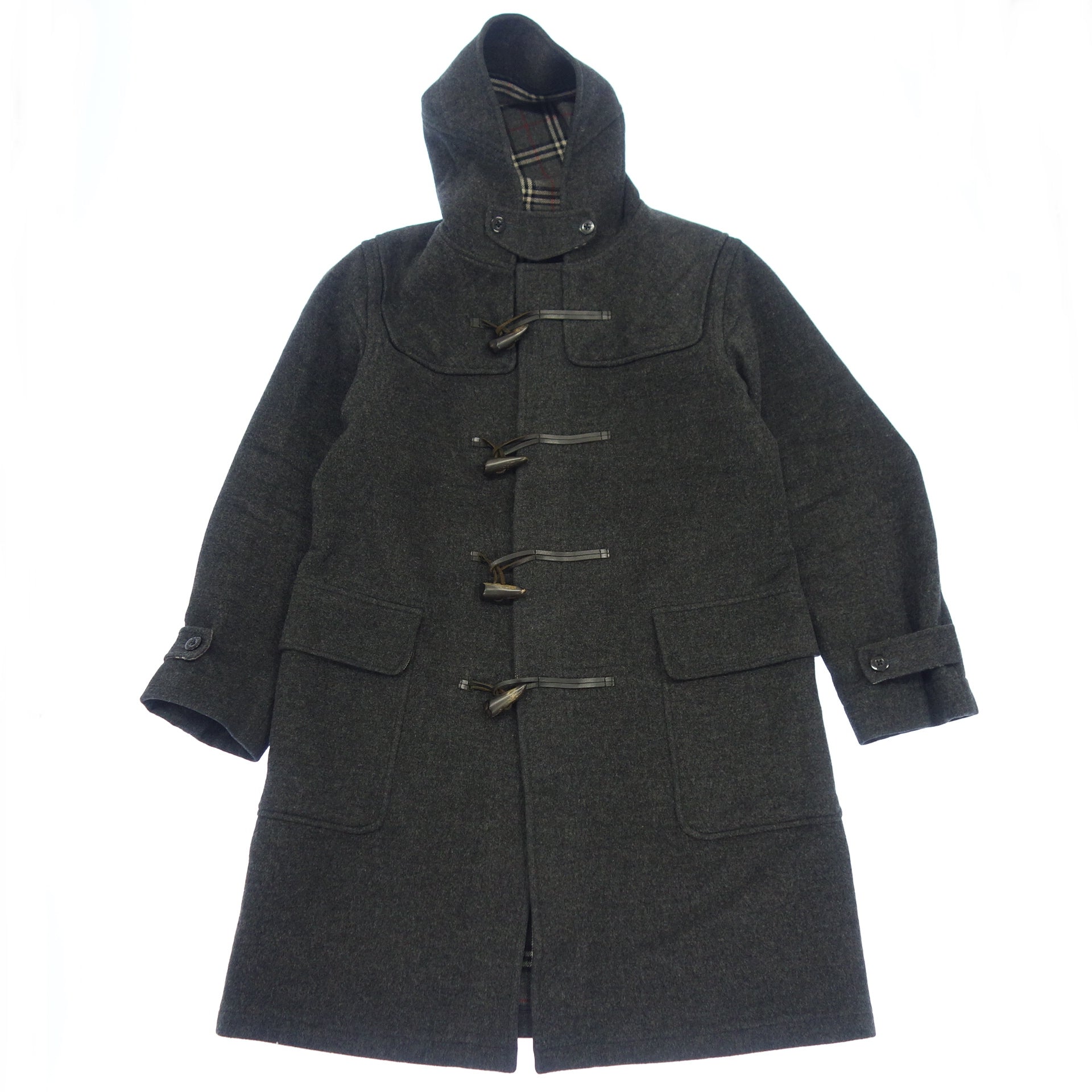 美品◇バーバリー ブラックレーベル ダッフルコート ノバチェック