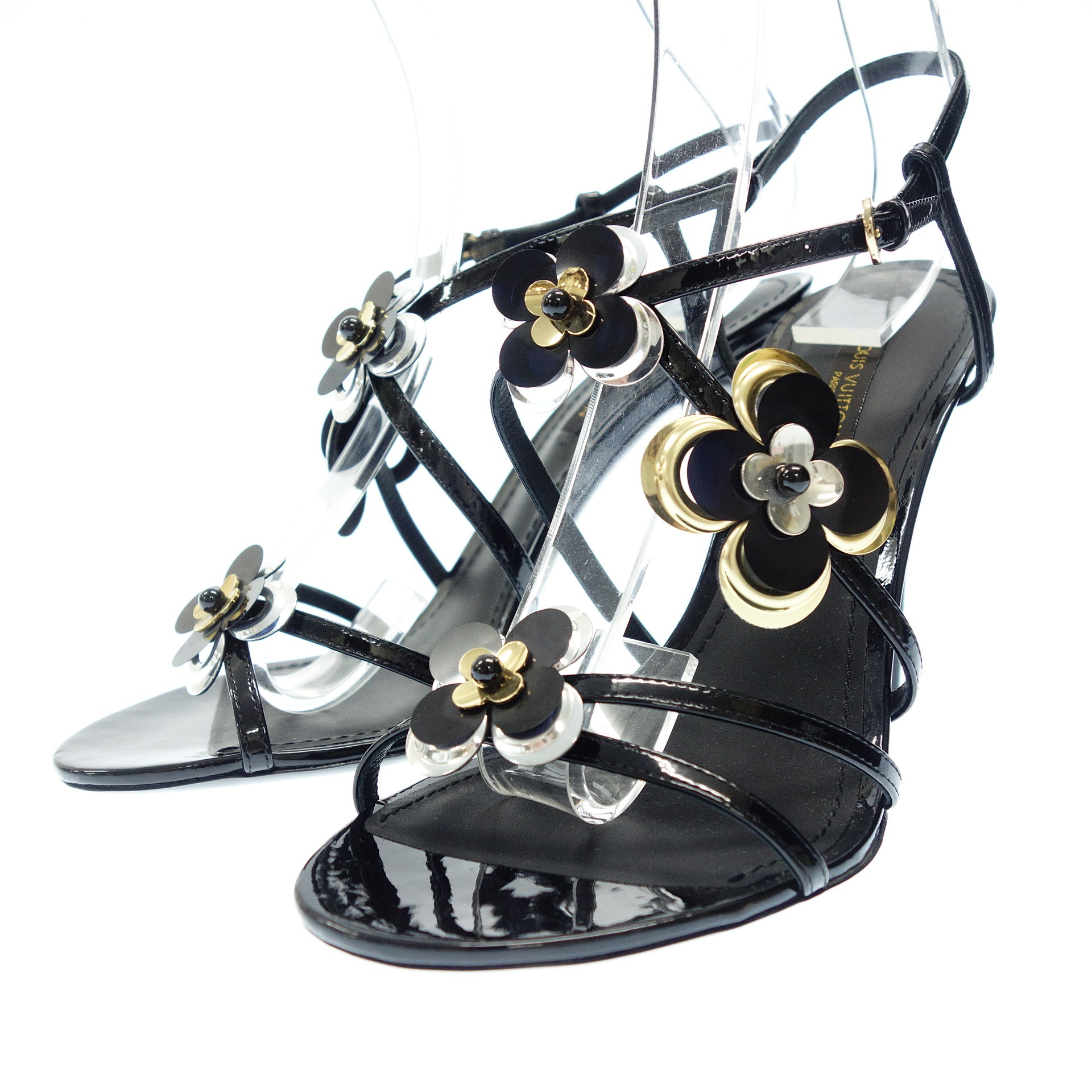 新品同様◇ルイ ヴィトン モノグラム フラワーコサージュ サンダル