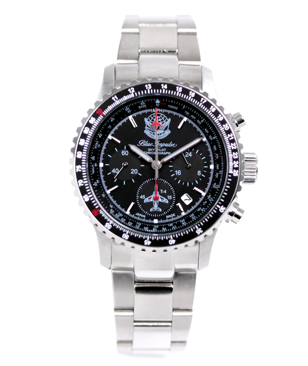 ブルーインパルス×日本製パイロットクロノグラフ腕時計！メンズ