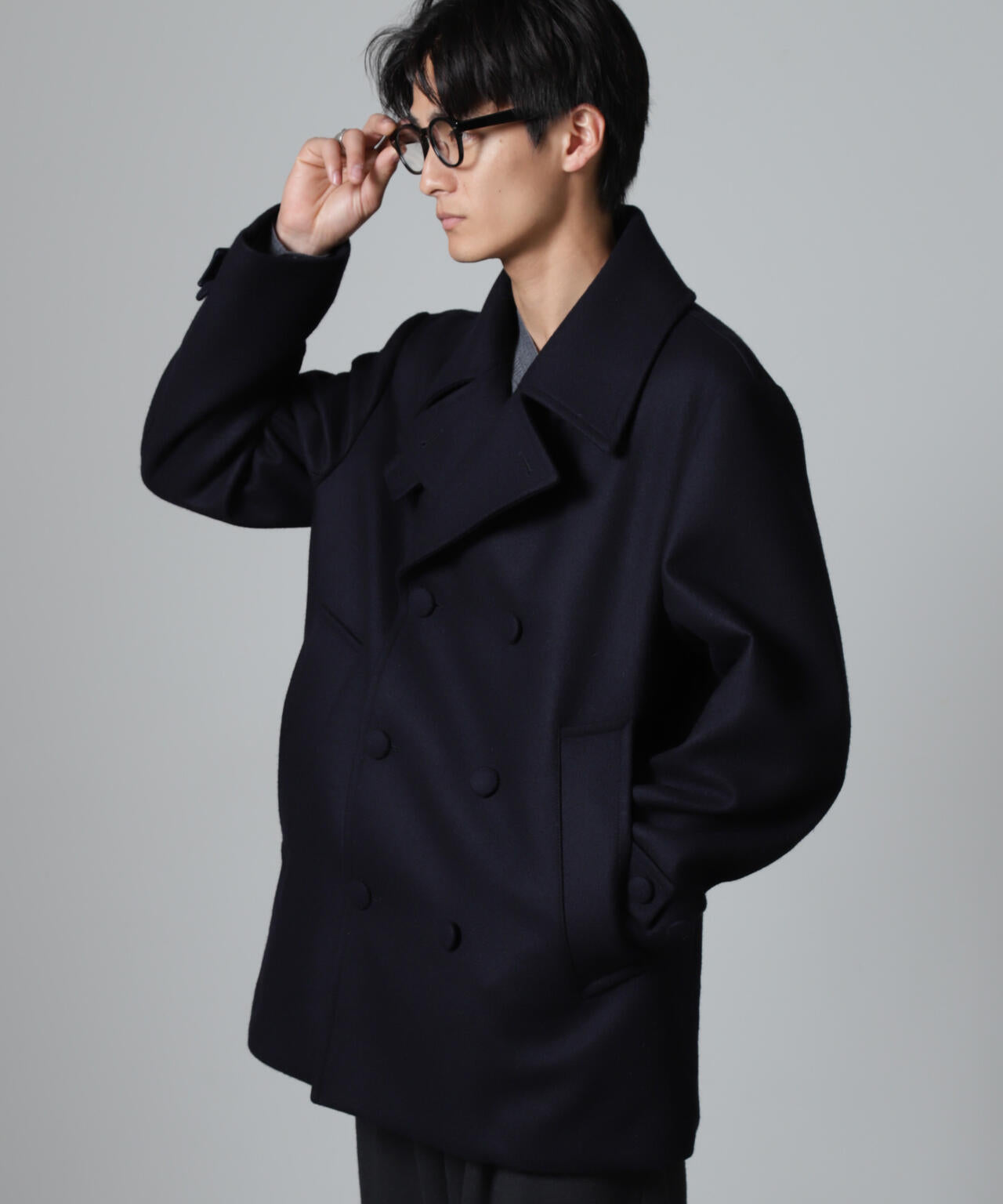 ハードプレス メルトン ボルドフィット メルトン ピーコート