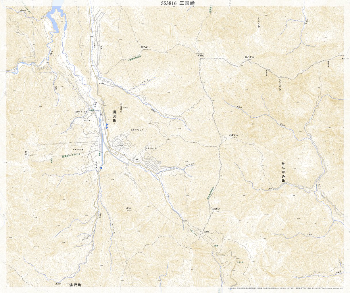 553816 三国峠 （みくにとうげ Mikunitoge）, 地形図 Map by Pacific