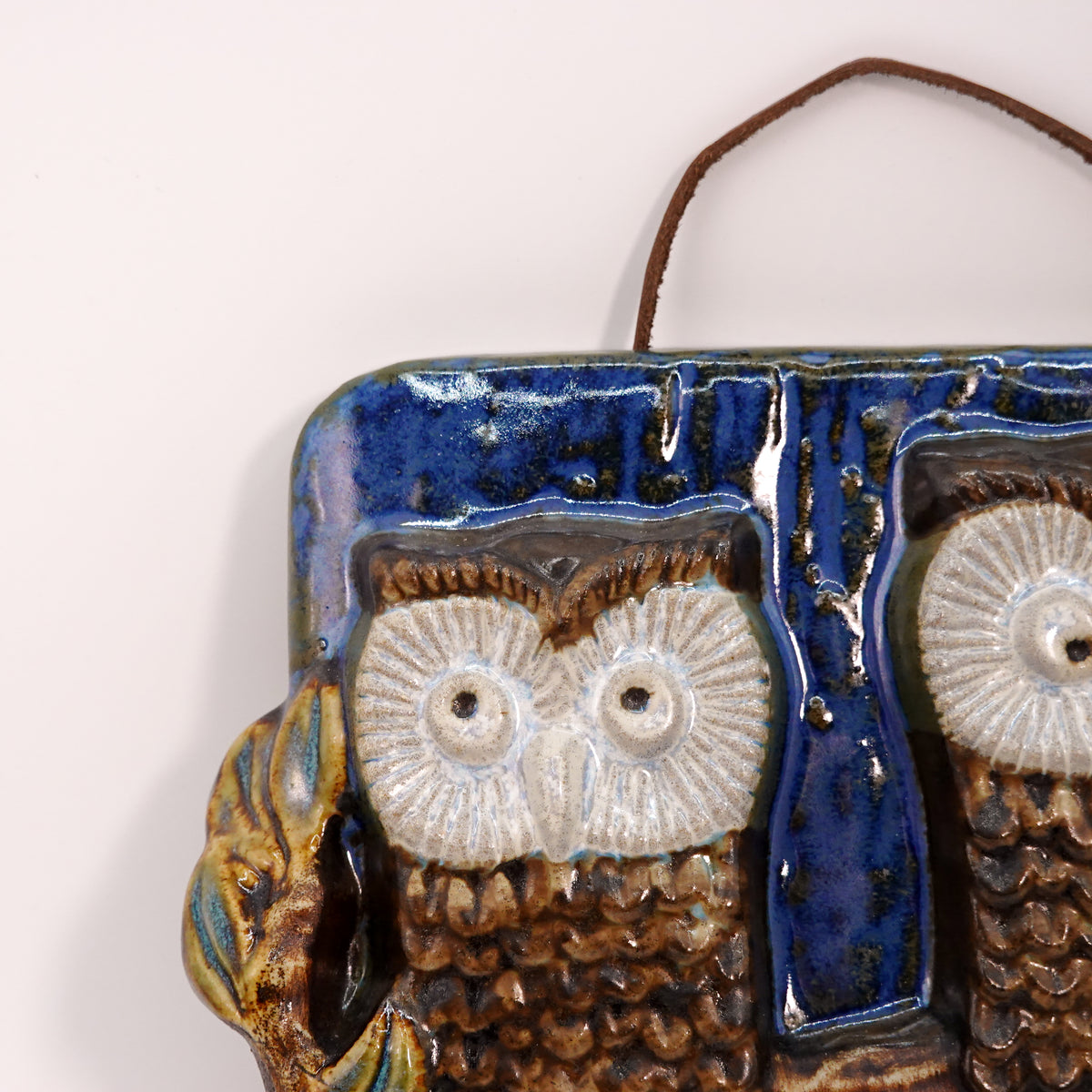 陶板 3羽のフクロウ ウィリー・フィッシャー スウェーデン EGO Willy