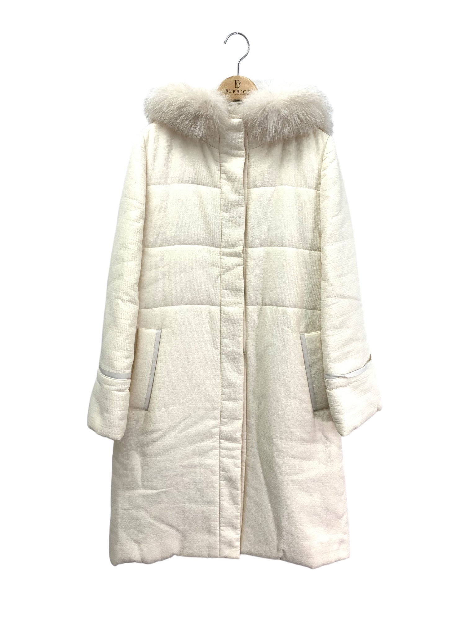 フォクシーブティック 40080 ダウンコート 38 アイボリー フォックス