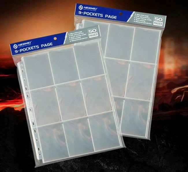 リフィル 50枚セット 9 ポケット シート 227mm × 288mm トレーディング