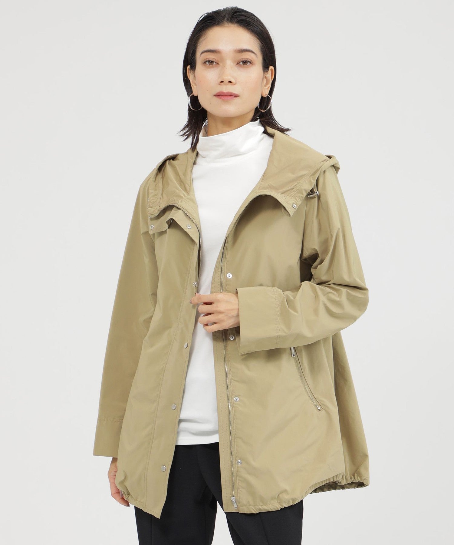 はっ水】【ウォッシャブル】マイクロタフタミドルコート(コート)｜EVEX