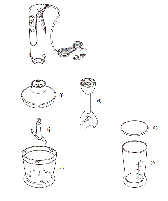 KC-4833 チョッパー付きハンディブレンダー アフターパーツ