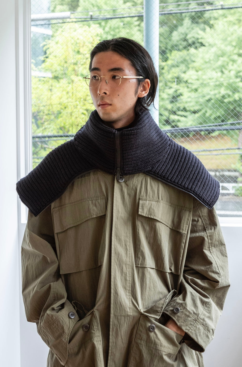 Crepe” KNIT SNOOD | cliché